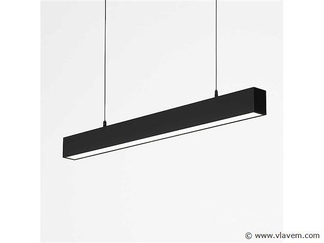 Led lineaire hanglamp zwart . 40w . 120cm . 3cct kleur licht (x4) - afbeelding 2 van  5
