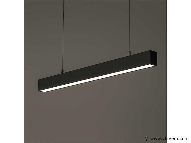 Led lineaire hanglamp zwart . 40w . 120cm . 3cct kleur licht (x4) - afbeelding 5 van  5