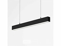 Led lineaire hanglamp zwart – 40w – 120cm – 3cct kleur licht (x4) - afbeelding 3 van  6