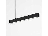 Led lineaire hanglamp zwart – 40w – 120cm – 3cct kleur licht (x8) - afbeelding 1 van  3