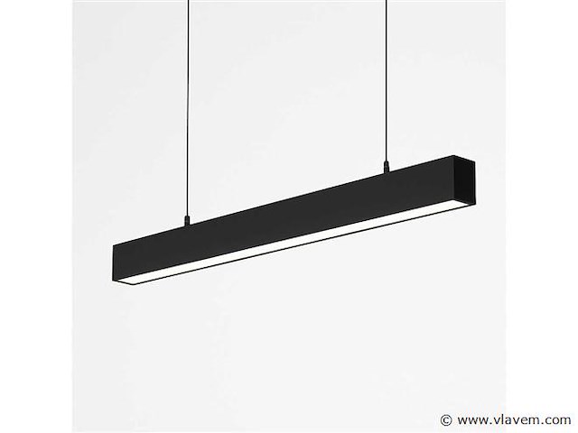 Led lineaire hanglamp zwart – 40w – 120cm – 3cct kleur licht (x8) - afbeelding 2 van  5