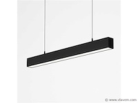 Led lineaire hanglamp zwart – 40w – 120cm – 3cct kleur licht (x8) - afbeelding 2 van  5