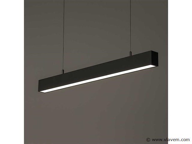 Led lineaire hanglamp zwart – 40w – 120cm – 3cct kleur licht (x8) - afbeelding 5 van  5