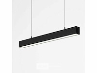 Led lineaire hanglamp zwart – 40w – 120cm – 3cct kleur licht (x8) - afbeelding 3 van  6