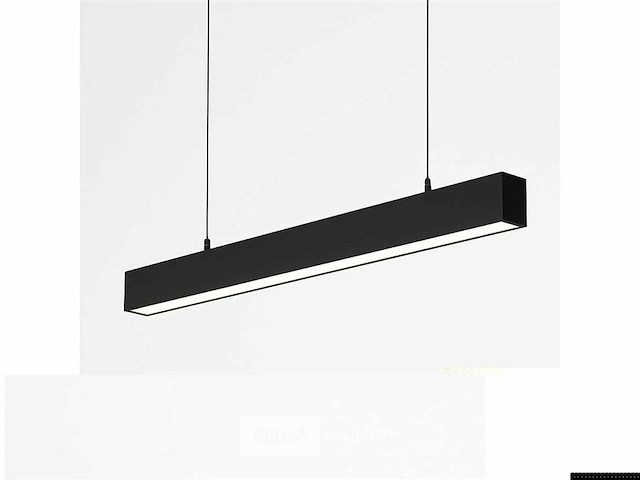 Led lineaire hanglamp zwart – 40w – 120cm – 3cct kleur licht (x8) - afbeelding 3 van  6
