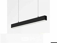 Led lineaire hanglamp zwart – 40w – 120cm – 3cct kleur licht (x8) - afbeelding 3 van  6