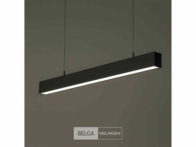 Led lineaire hanglamp zwart – 40w – 120cm – 3cct kleur licht (x8) - afbeelding 6 van  6