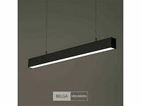 Led lineaire hanglamp zwart – 40w – 120cm – 3cct kleur licht (x8) - afbeelding 6 van  6