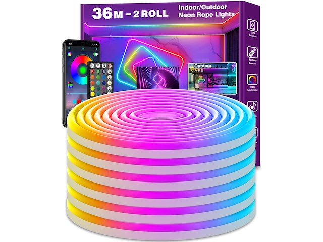 Led-neonlichtsnoer, 36 m - afbeelding 1 van  3