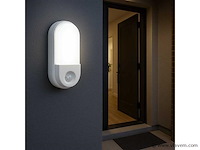 Led ovale plafondlamp met bewegingssensor . 15w . ip54 (x20) - afbeelding 1 van  3