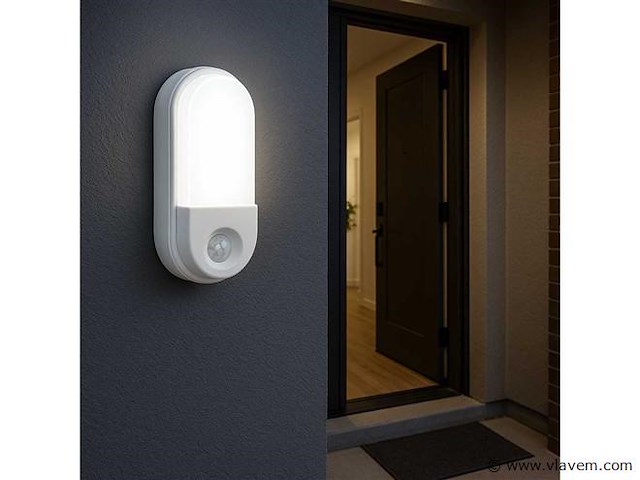 Led ovale plafondlamp met bewegingssensor – 15w – ip54 (x4) - afbeelding 1 van  3