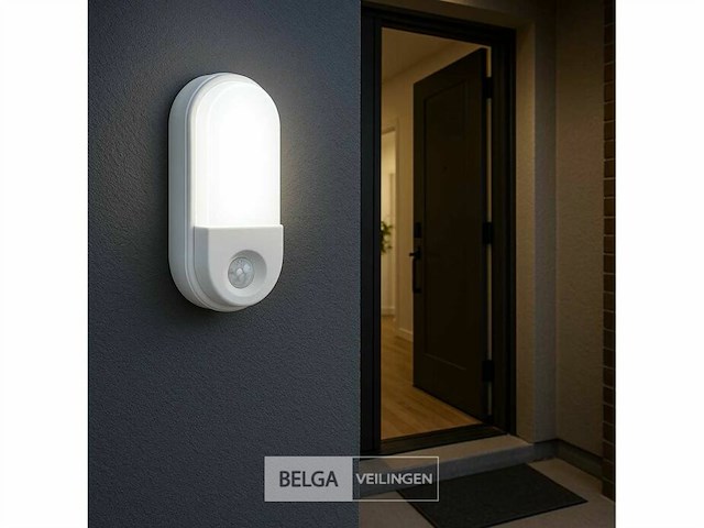 Led ovale plafondlamp met bewegingssensor – 15w – ip54 (x4) - afbeelding 1 van  4