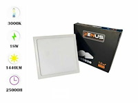 Led-paneel - vierkante opbouwmontage - 18w - 3000k - warm wit (x10) - afbeelding 1 van  5