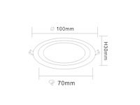 Led-paneel - warm wit / koud wit - 6w (3w + 3w) - aan/uit (x20) - afbeelding 1 van  5