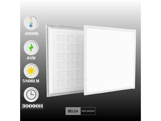 Led-paneel 45w – 60 × 60 cm – 4200k neutraal wit (x16) - afbeelding 5 van  5