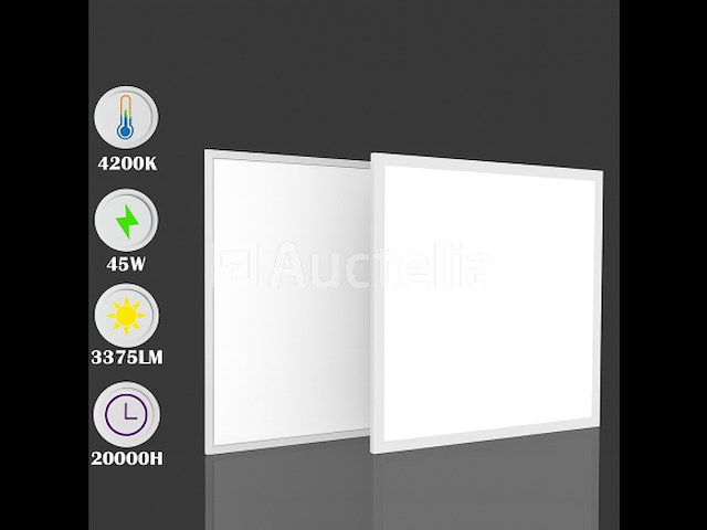 Led-paneel 45w – 60 × 60 cm – 4200k neutraal wit (x8) - afbeelding 1 van  4