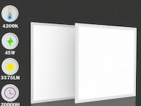 Led-paneel 45w – 60 × 60 cm – 4200k neutraal wit (x8) - afbeelding 4 van  5