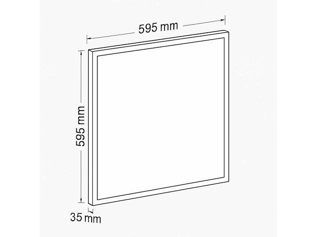 Led-paneel 45w – 60 × 60 cm – 6400k koud wit (x32) - afbeelding 2 van  4