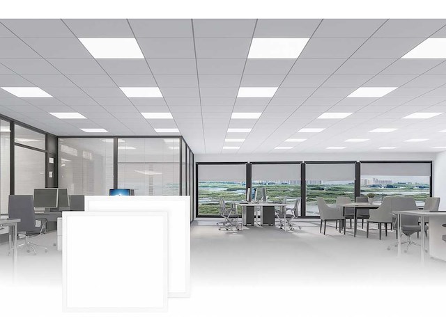 Led-paneel 45w – 60 × 60 cm– 6400k koud wit (x8) - afbeelding 1 van  5
