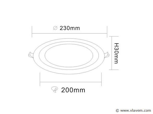 Led-paneel – blauw/wit – 24w (18w + 6w) – aan/uit (x20) - afbeelding 3 van  5