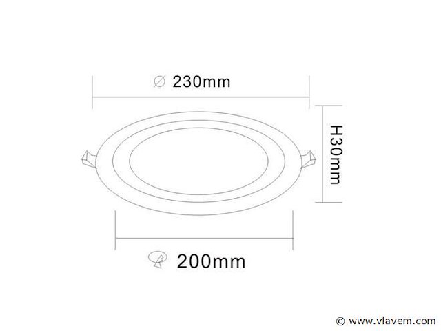 Led-paneel – blauw/wit – 24w (18w + 6w) – aan/uit (x20) - afbeelding 3 van  5