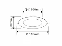 Led-paneel – inbouw rond – 8w – 6500k – koud wit (x40) - afbeelding 4 van  5