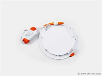 Led-paneel – rond inbouw – 12w – 6500k – koud wit (x20) - afbeelding 2 van  4
