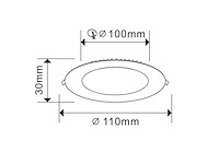Led-paneel – rond inbouw – 8w – 3000k – warm wit (x20) - afbeelding 4 van  5