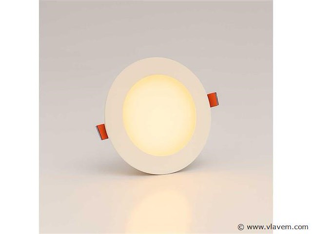 Led-paneel – rond inbouw – 8w – 3000k – warm wit (x40) - afbeelding 1 van  4