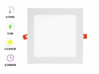 Led-paneel – vierkant inbouw – 18w – 6500k – koud wit (x15) - afbeelding 1 van  5