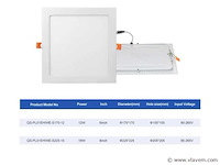 Led-paneel – vierkant inbouw – 18w – 6500k – koud wit (x40) - afbeelding 4 van  4