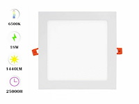 Led-paneel – vierkant inbouw – 18w – 6500k – koud wit (x40) - afbeelding 1 van  5