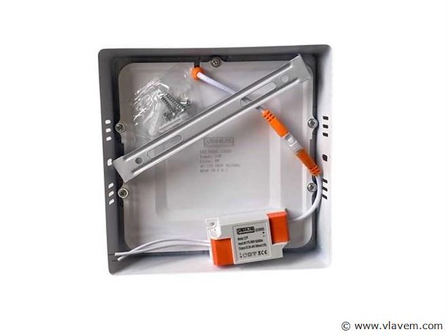 Led-paneel – vierkante opbouwmontage – 12w – 6500k – koud wit (x10) - afbeelding 2 van  4