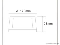 Led-paneel – vierkante opbouwmontage – 12w – 6500k – koud wit (x10) - afbeelding 3 van  4