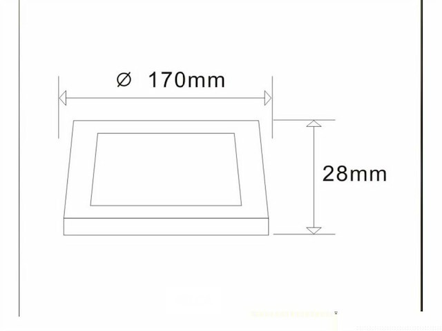 Led-paneel – vierkante opbouwmontage – 12w – 6500k – koud wit (x10) - afbeelding 4 van  5