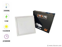Led-paneel – vierkante opbouwmontage – 18w – 3000k – warm wit (x10) - afbeelding 1 van  4