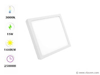 Led-paneel – vierkante opbouwmontage – 18w – 3000k – warm wit (x10) - afbeelding 2 van  4