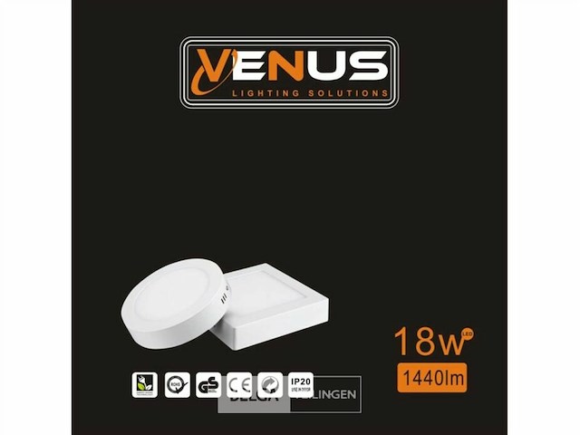 Led-paneel – vierkante opbouwmontage – 18w – 3000k – warm wit (x10) - afbeelding 4 van  5