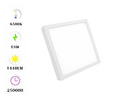 Led-paneel – vierkante opbouwmontage – 18w – 6500k – koud wit (x10) - afbeelding 1 van  4