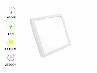 Led-paneel – vierkante opbouwmontage – 18w – 6500k – koud wit (x10) - afbeelding 2 van  5