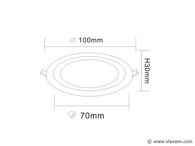 Led-paneel – wit / koud wit – 6w (3w + 3w) – aan/uit (x50) - afbeelding 2 van  5