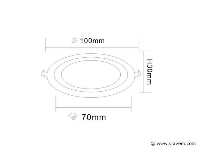 Led-paneel – wit / koud wit – 6w (3w + 3w) – aan/uit (x50) - afbeelding 2 van  5