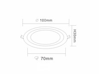 Led-paneel – wit / koud wit – 6w (3w + 3w) – aan/uit (x50) - afbeelding 3 van  6
