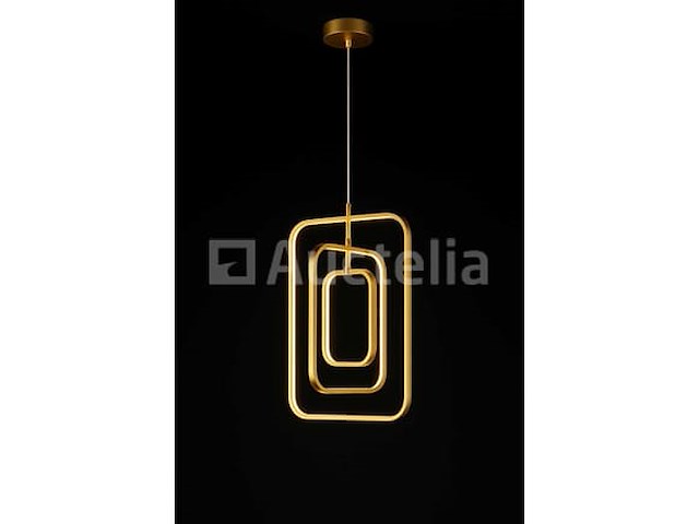 Led pendellicht – model 5835/3 – 45w – goud – verstelbare hoogte - afbeelding 2 van  3