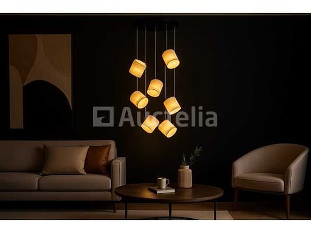 Led pendellicht – model b068/7 – 3000k – warm wit – zilver - afbeelding 3 van  4