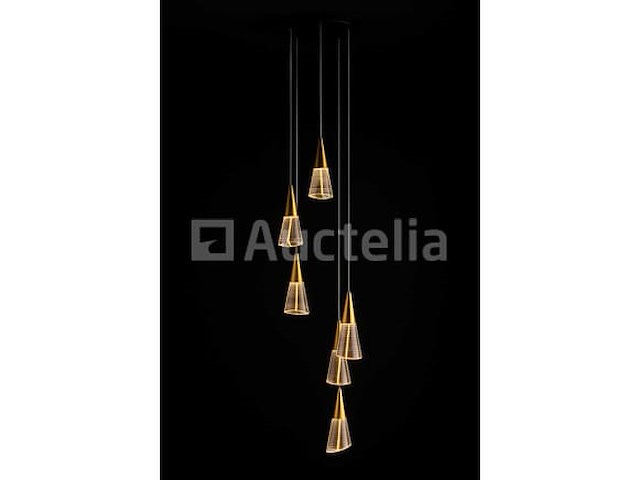 Led pendellicht – model b073/6 – 3000k – warm wit – zilver - afbeelding 2 van  4