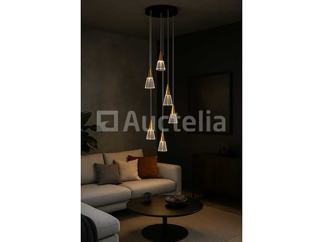 Led pendellicht – model b073/6 – 3000k – warm wit – zilver - afbeelding 4 van  4