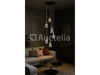 Led pendellicht – model b073/6 – 3000k – warm wit – zilver - afbeelding 4 van  4