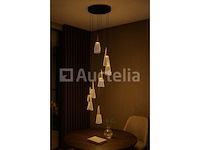 Led pendellicht – model b073/8 – 3000k – warm wit – zilver - afbeelding 3 van  3