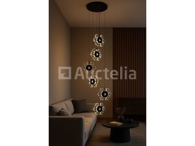 Led pendellicht – model b074/6 – 3000k – warm wit – zilver - afbeelding 3 van  4